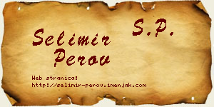 Selimir Perov vizit kartica